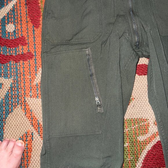 Real USAF Pilot Flight Suit Jumpsuit 70s Vtg CWU-27/P L Reg irlift Vietnam Era - Picture 2 of 12